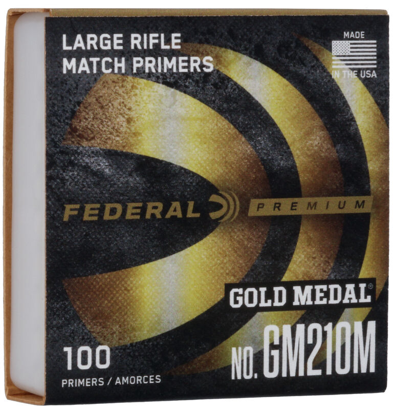 Federal-GM210M-Match-Large-Rifle-Primers-For-Sale Federal Premium Gold Medal Large Rifle Match Primers #210M - Image 1