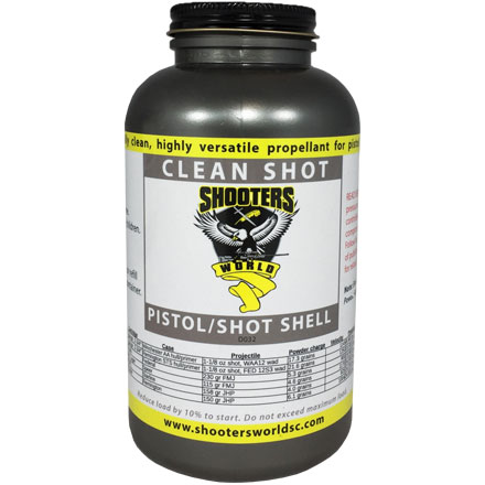 Shooters-World-Clean-Shot-Powder-For-Sale-1lb Shooters World Clean Shot D032-03 Smokeless Gun Powder - Image 1
